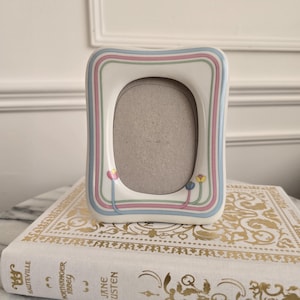 Vintage Porcelain Floral JAPAN Picture Frame 3 x 4