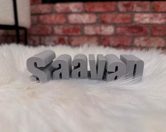 Personalized 3D Printed Name Plate, Custom Desk Sign, Modern PLA Decor