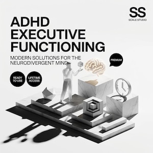 ADHD Executive Functioning Strategies Workbook, Neurodivergent Mind Tools (Digital Download)