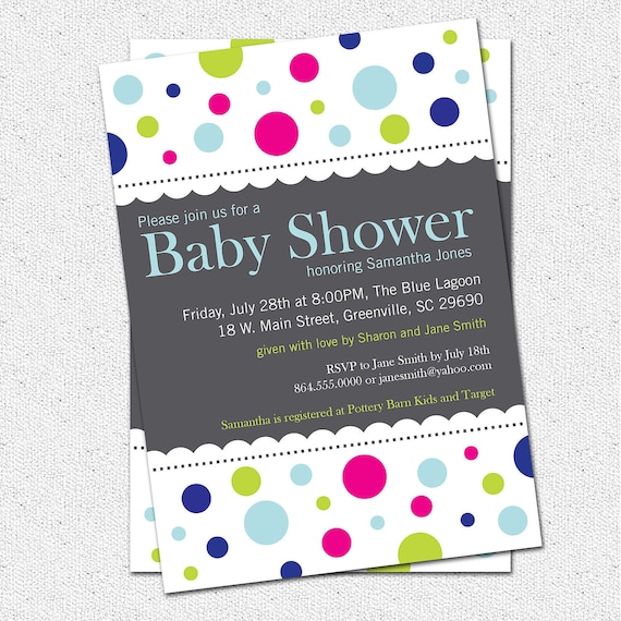 Colorful Baby Shower Invitations 3