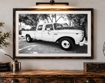 Rare 1966 Ford F350 Crew Cab Photography, Vintage Ford Truck Wall Art, Classic Pickup Photography, Garage Decor, Man Cave Digital Download