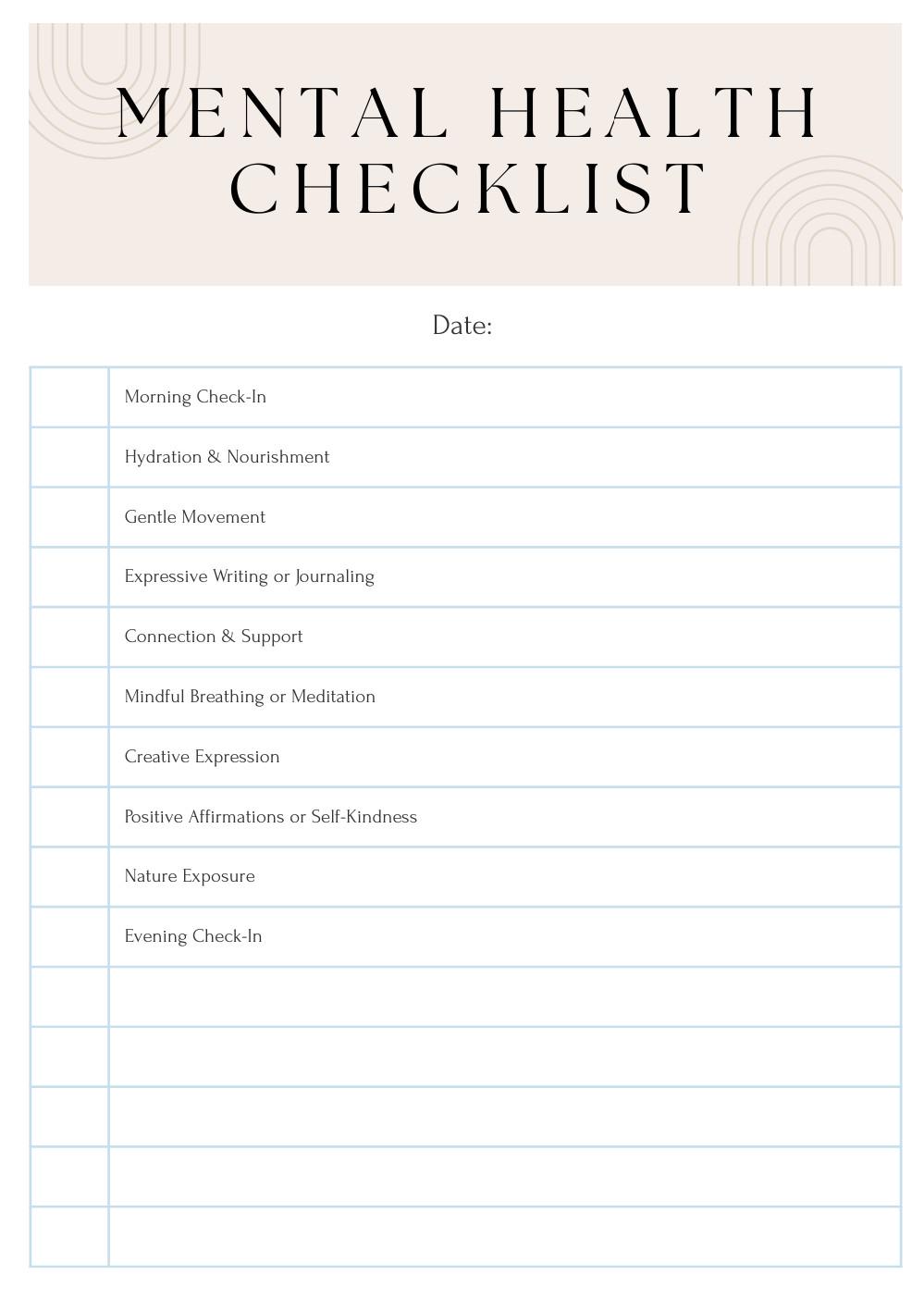 Well Being Checklist.pdf Mental Health Checklist – Prioritize Your Well-being - Etsy