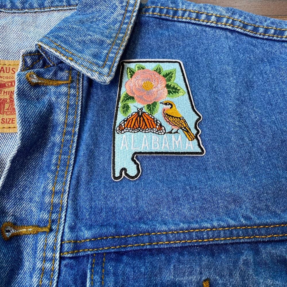 Proud Alabama Patch | Embroidered State Patch | 4 X 2.65 Inches - Etsy