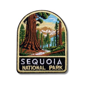 Sequoia National Park Patch | Giant Sequoias Souvenir Embroidered Patch | 3.15 x 2.55 inches