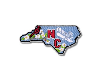 Proud North Carolina Patch | Embroidered State Patch | 2 x 4 inches