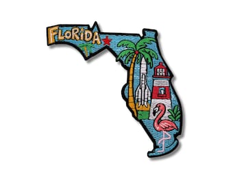 Proud Florida-patch | Geborduurde staatspatch | 4 x 4 inch