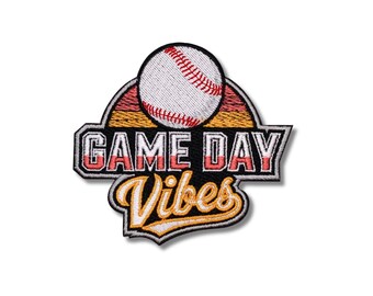 Baseball Game Day Patch | Embroidered Sports Patch | 3.25 x 3.5 inches