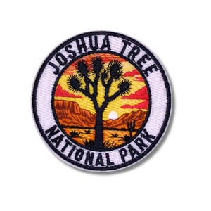 Joshua Tree National Park Aufnäher | Desert Sunset Souvenir Gestickter Aufnäher | 3x3cm
