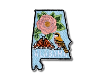 Proud Alabama Patch | Embroidered State Patch | 4 x 2.65 inches