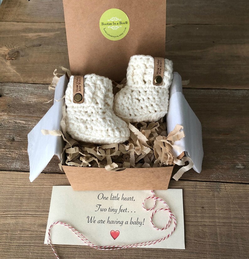 Grandparent Pregnancy Announcement BOOTIES IN A BOX® Baby | Etsy