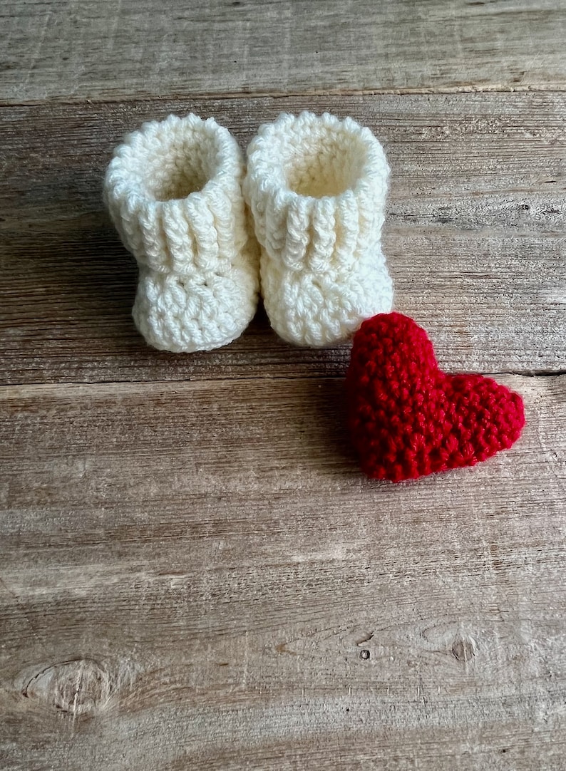 Grandparent Pregnancy Announcement, New Daddy, BOOTIES IN A BOX®, Baby Reveal, Booties and Puffy Heart, Baby Booties, Baby Reveal Box image 3