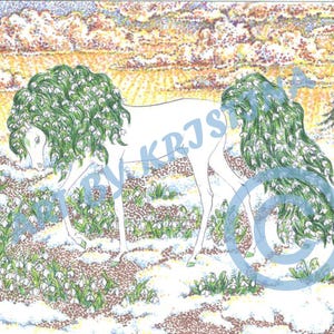 Lot de chevaux fleuris