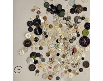 Vintage Buttons Mixed Lot 2 Pounds