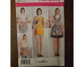 Simplicity Sewing Pattern 2272 Aprons Misses Size S-XL 17 Pieces Uncut
