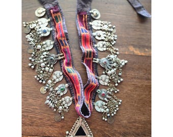 Bohemian Tribal Coin Charm Belt Necklace Multi Charm Belly Dancing Boho Hippie
