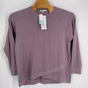 Threads 4 Thought Womens 1X Purple Tencel Modal Crossover Hem Sweatshirt NWT image 1