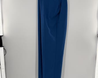 Allison Daley Blue Straight Leg Dress Pants Womens 16 High Rise Front Pockets