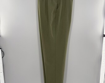 Allison Daley Womens Olive Green Elastic Waist Straight Leg Pants Size 16