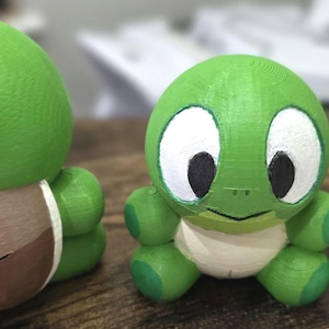 Hand-Painted Turtleboy Figurine: Bluey-Inspired Fan Art Decor