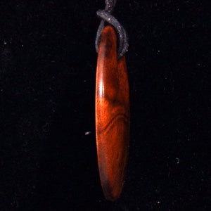 Wooden Pendant Turned from Camphor Burl Wear Wood Simple Yet Elegant image 4