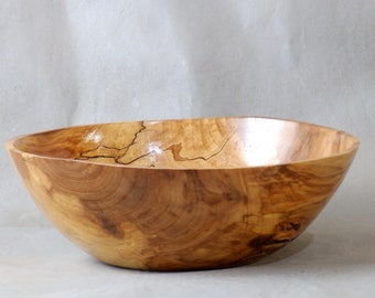 Mountain Ash Wooden Bowl - Rowan bowl - Thin wall - Spalted - Mineral Stain - Beautiful