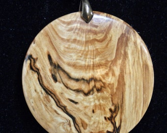 Mountain Ash (Rowan) Wooden Pendant, Wear Wood, Jewelry, Leather Cord