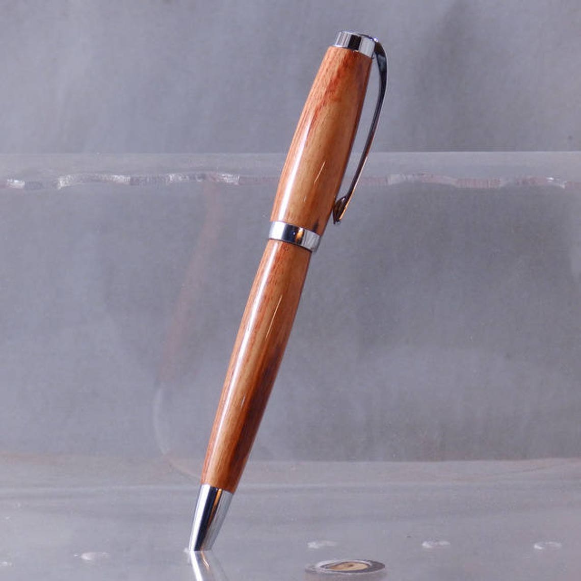 Tulipwood Wood Ball Point Pen Subtle Wood Grain Pen Wooden Etsy