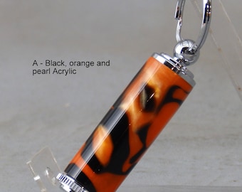 Pill Box Keyring in Colored Acrylics with Long Lasting Chrome Hardware