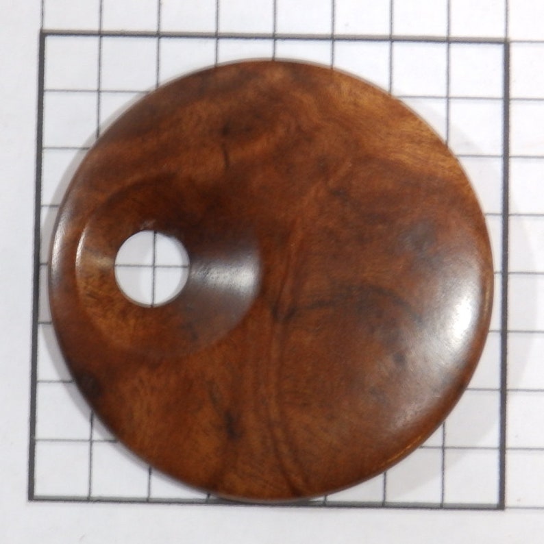 Wooden Pendant Turned from Camphor Burl Wear Wood Simple Yet Elegant image 5