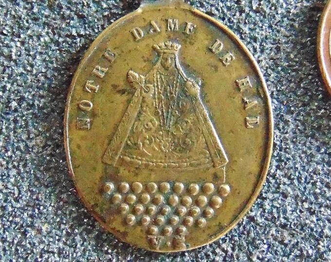 Notre Dame De Hal Antique Catholic Medal Our Lady of Halle Vintage ...