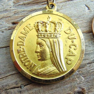 Notre Dame du Cap Vintage Catholic Medal Our Lady of the Cape 1979 Pendant