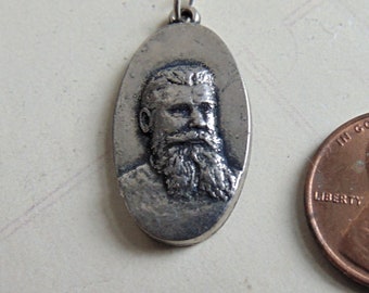 Blessed Daniel Brottier Vintage Catholic Medal or Pendant 1876 1936 OAA Spiritan Oval Metal Holy Religious Christian Charm