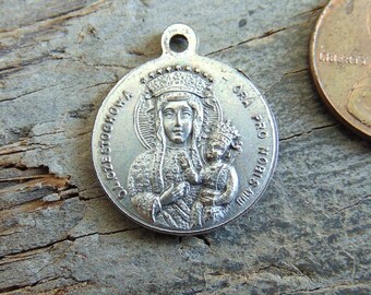 Our Lady of Czestochowa & Pope John Paul II Vintage Catholic Medal or ...