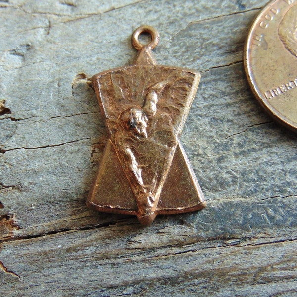 Vintage Swimming Medal or Charm Men Boys Metal Athletic Sports Pendant Swim Team