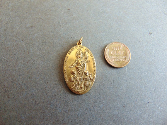 St. Odilia Vintage Catholic Medal or Pendant Patr… - image 3