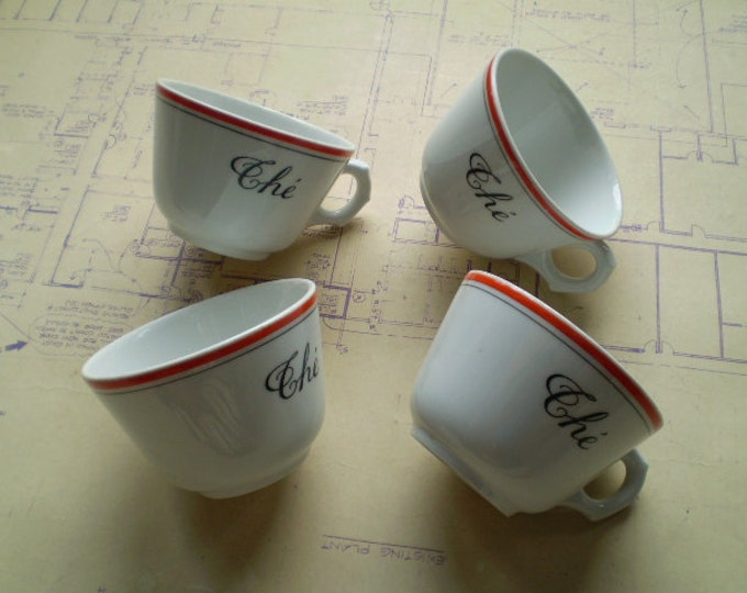 Vintage French Tea Cups Made in France by Pillivuyt Sweet Etsy