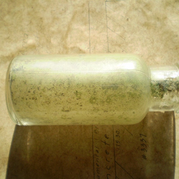 Vintage Apothecary or Medicine Bottle - Clear Glass - Found Object