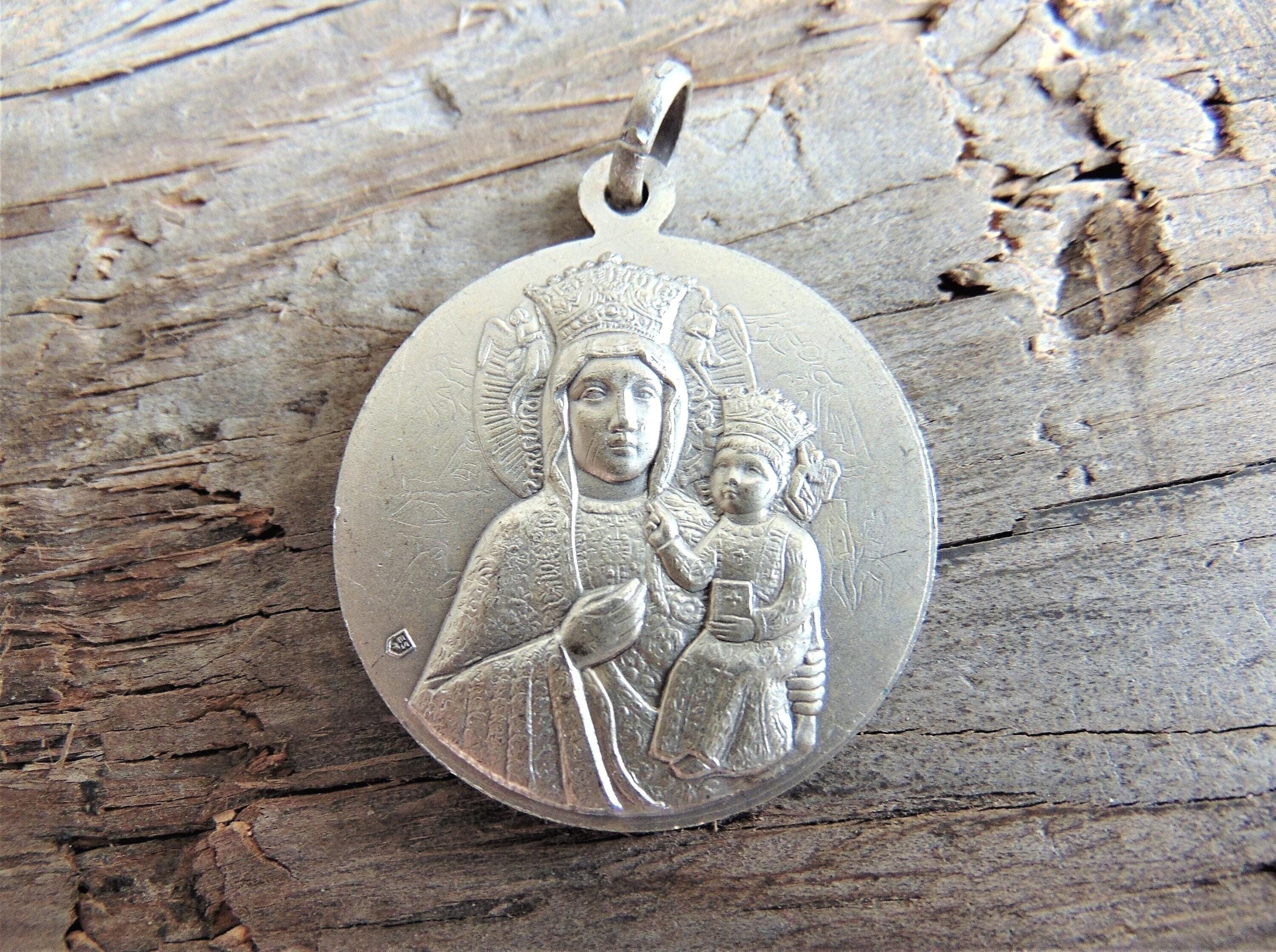 Our Lady of Czestochowa & Pope John Paul II Vintage Catholic Medal ...