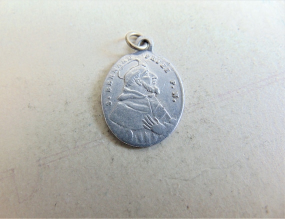 St. Bernard Antique French Catholic Medal or Pendant Gem