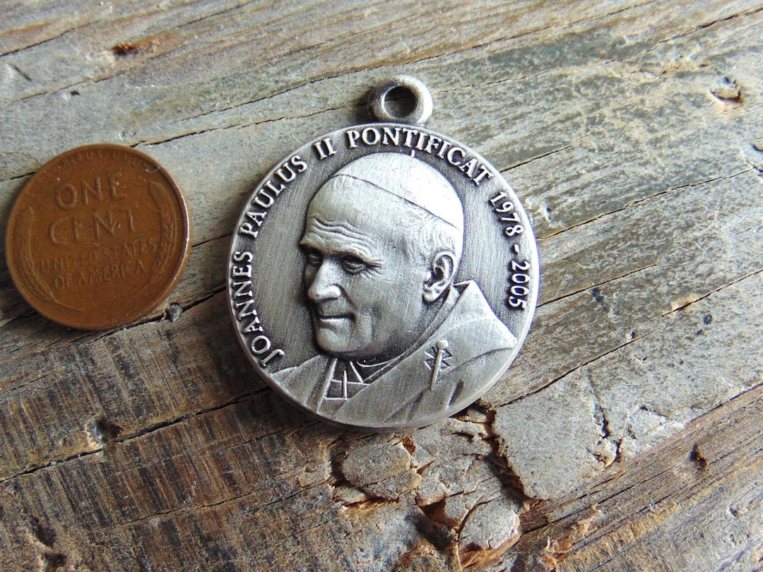 Pope John Paul II 1978 2005 Vintage Catholic Medal Joannes Paulus II ...