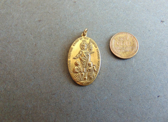 St. Odilia Vintage Catholic Medal or Pendant Patr… - image 1