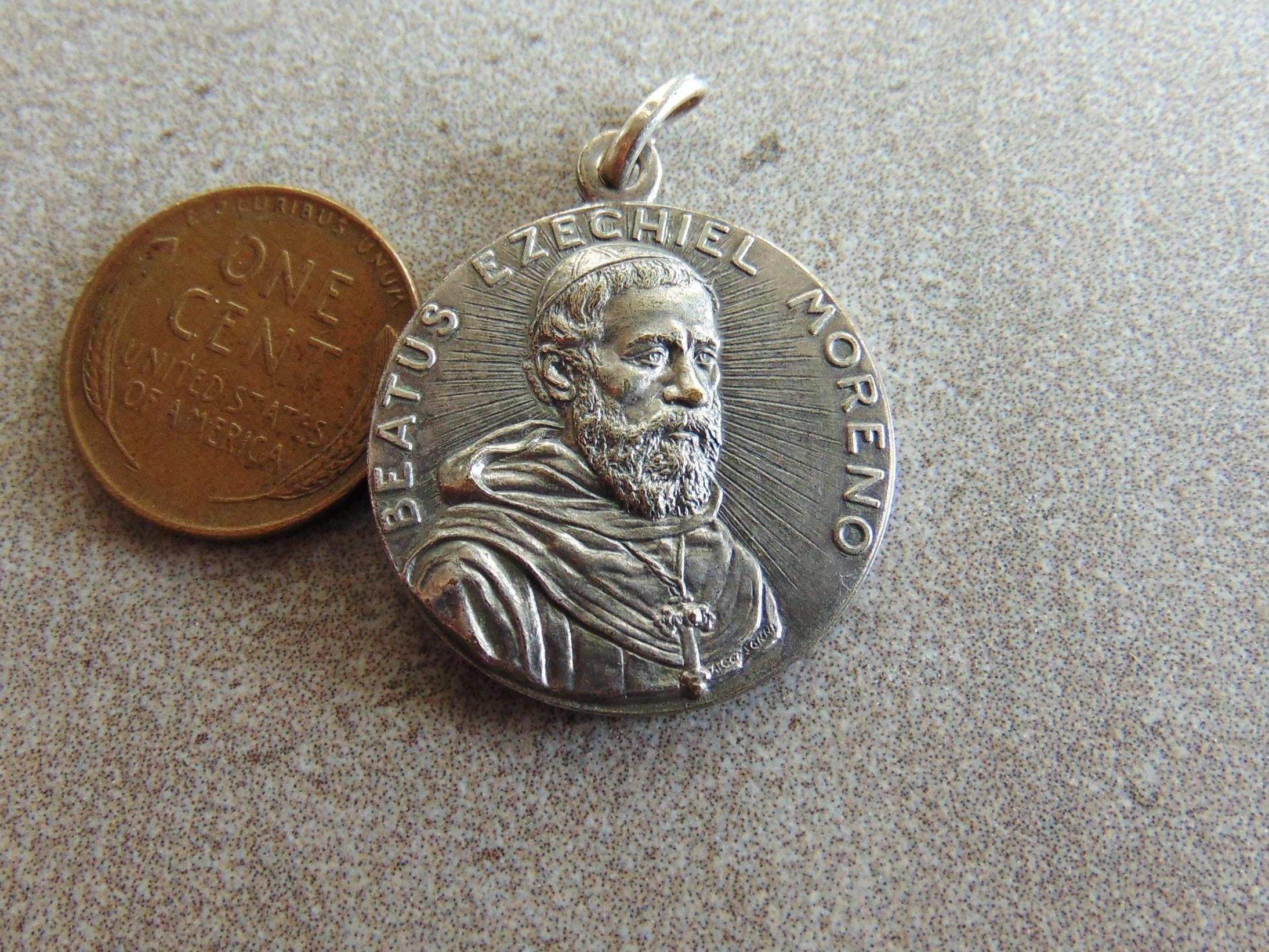 St. Ezekiel Moreno Vintage Catholic Beatification Medal Saint