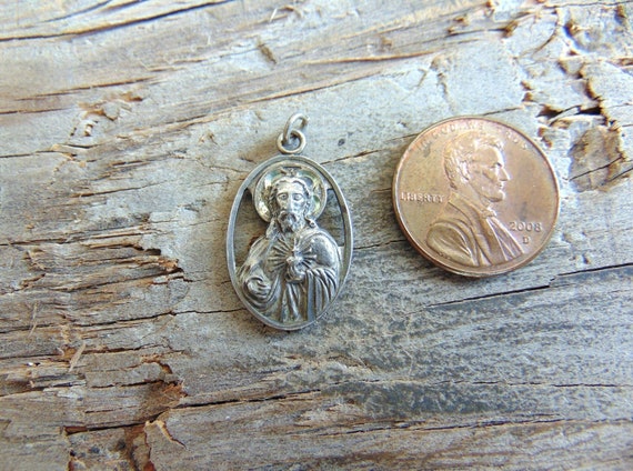 Vintage sterling silver catholic medals deals