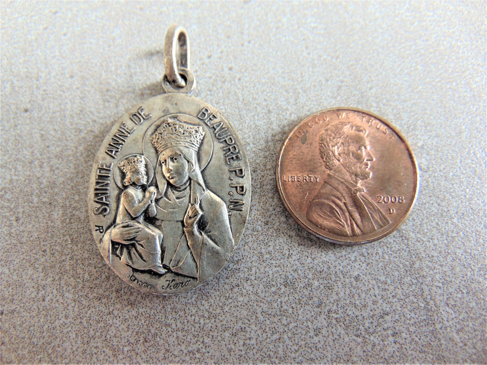 Sainte Anne de Beaupre vintage Médaille Catholique ou Etsy