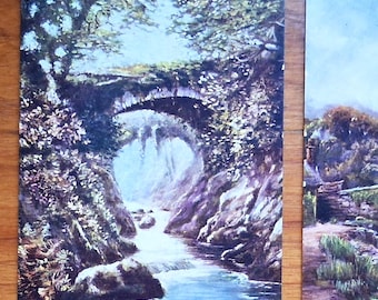 Antique "Picturesque North Wales" Tuck Oilette Postcard Series II:  1905 Originals by Raphael Tuck & Sons