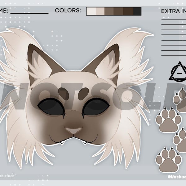 THERIAN MASK ADOPT! (Cheap!) (Sent Instantly!) (Full Head Ref!)