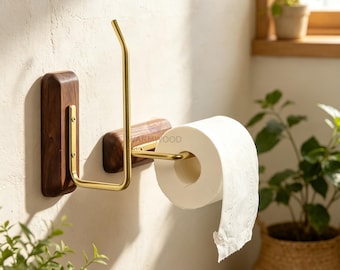 Porta carta igienica in legno di noce nero fatto a mano, porta carta igienica in legno massello, porta carta igienica in noce, contenitore in legno per il bagno, contenitore in legno per il bagno