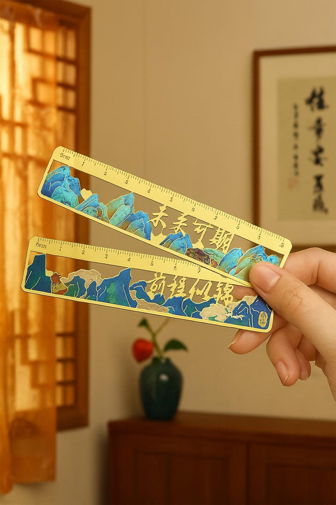 Bookmark Measuring Metal Hollow Bookmark Drawing Tools – Elegant Book Page Marker ...