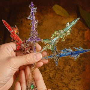 4pcs Fantastic Sword Bookmarks ,Unique Metal Bookmarks as Gifts for Literature Lovers,fantasybookmarks, sword bookmarks,metalbookmark