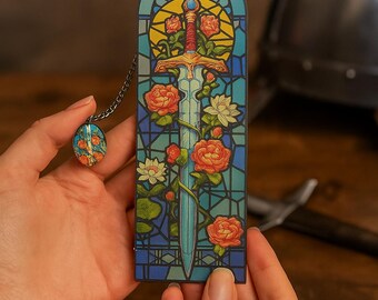 Stained Glass Fantasy Dragon Bookmark  Handcrafted Fourth Wing Dragon